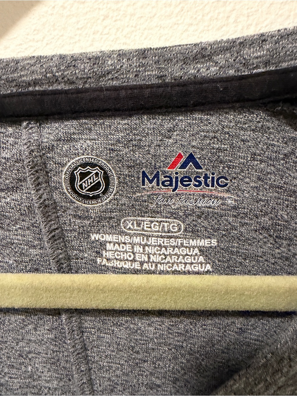 Majestic Gray & Black Boston B Raglan V-Neck Tee - Picture 3 of 4